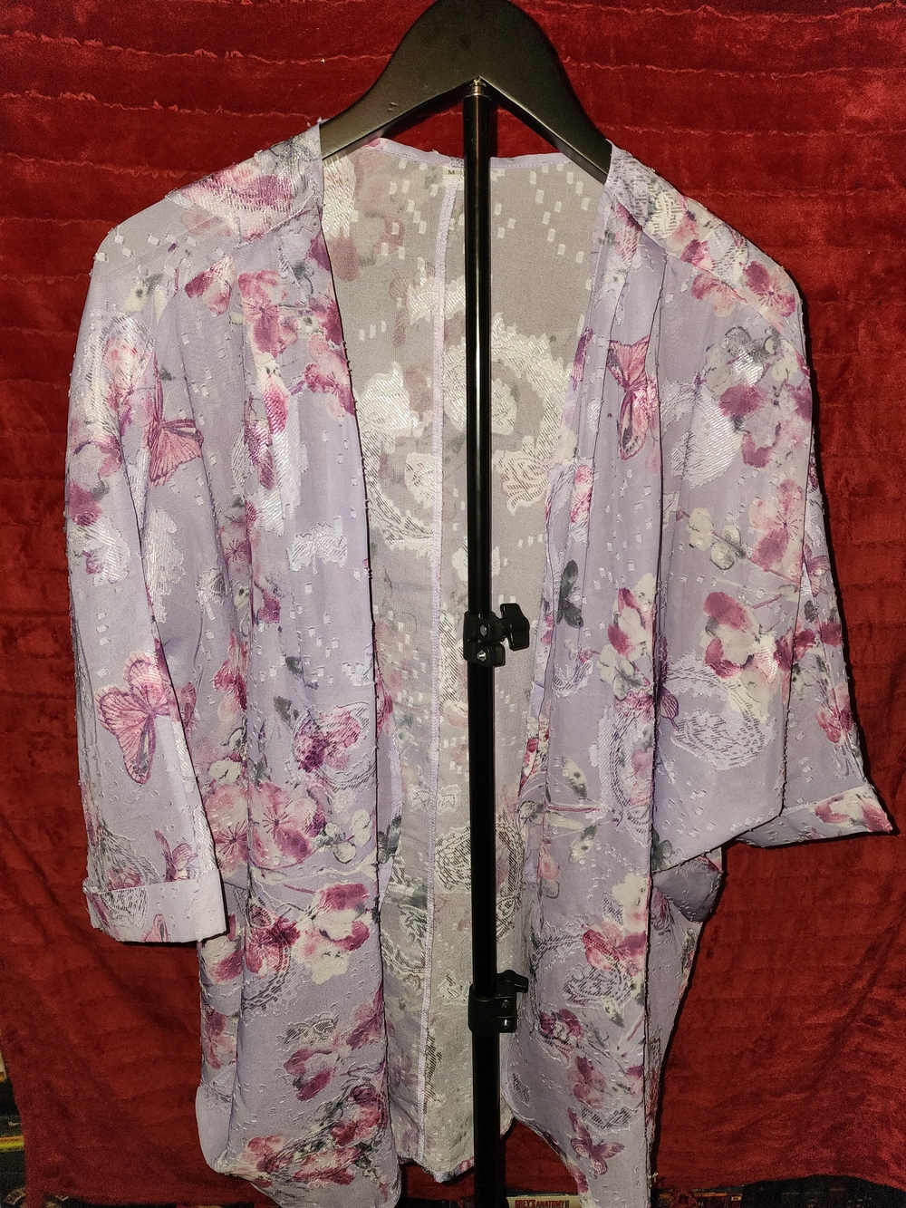 Floral Lavender Kimono Robe - Women's Loungewear